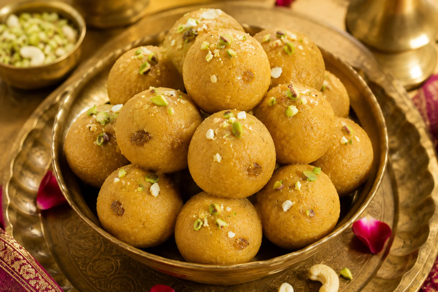 Besan Ladoo Recipe | Besan Ke Laddu - How To Make Besan Ladoo